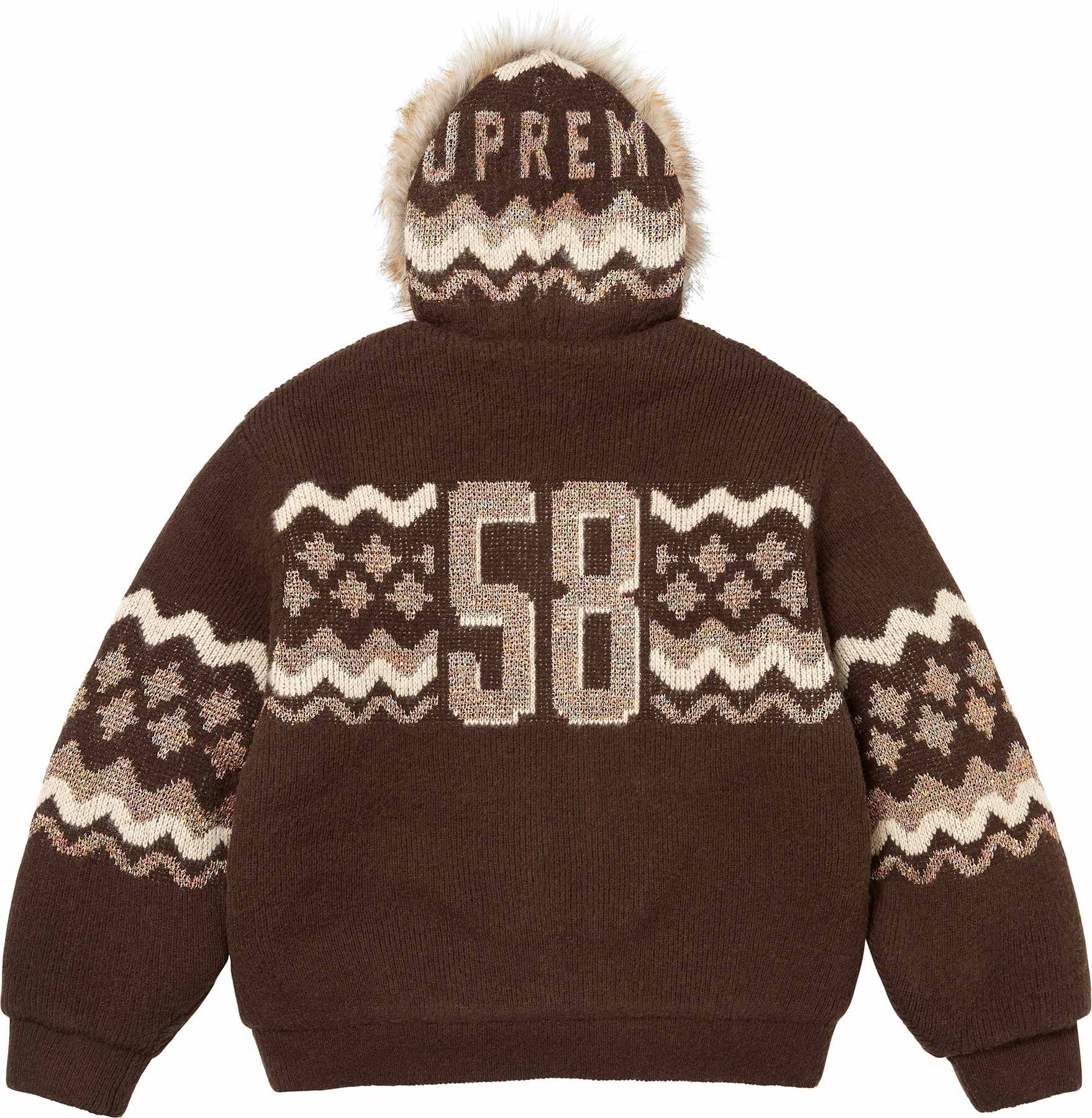 Sequin Lined Hooded Zip Up Sweater view 6